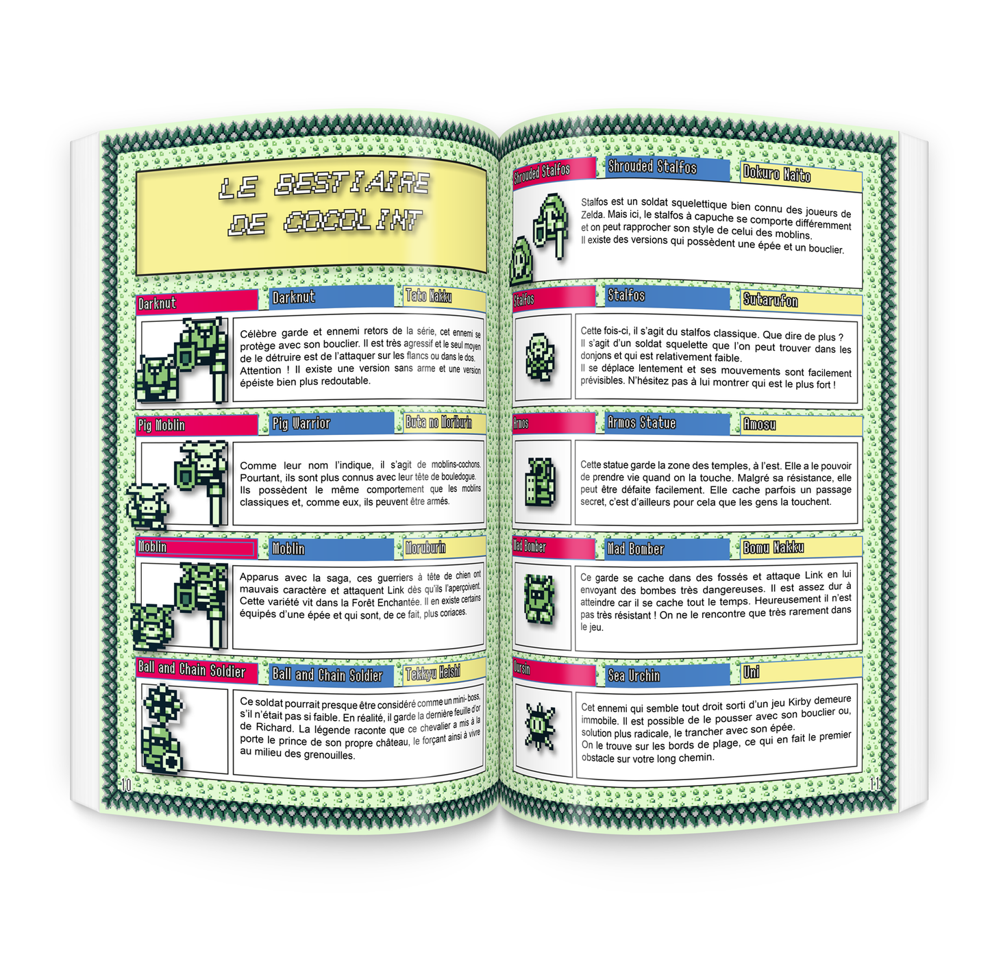 Guide Zelda Link's Awakening GB - Le bestiaire